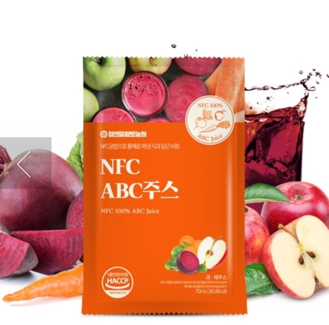 참앤들황토농원 NFC 착즙 ABC 주스 70ml×1포