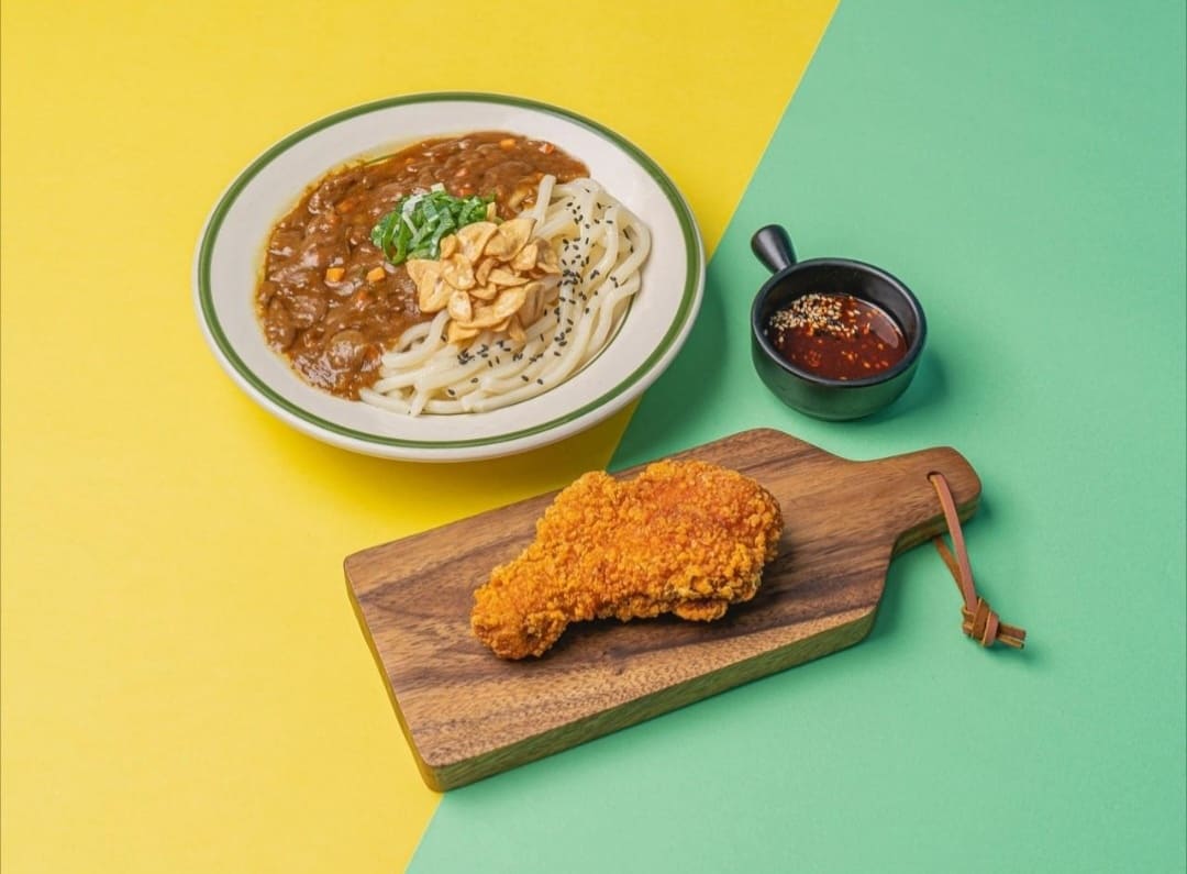 점보닭다리 카레우동