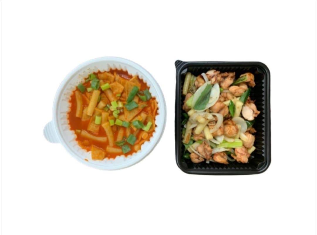 국물떡볶이 2인분 + 순살바베큐 (소금구이)