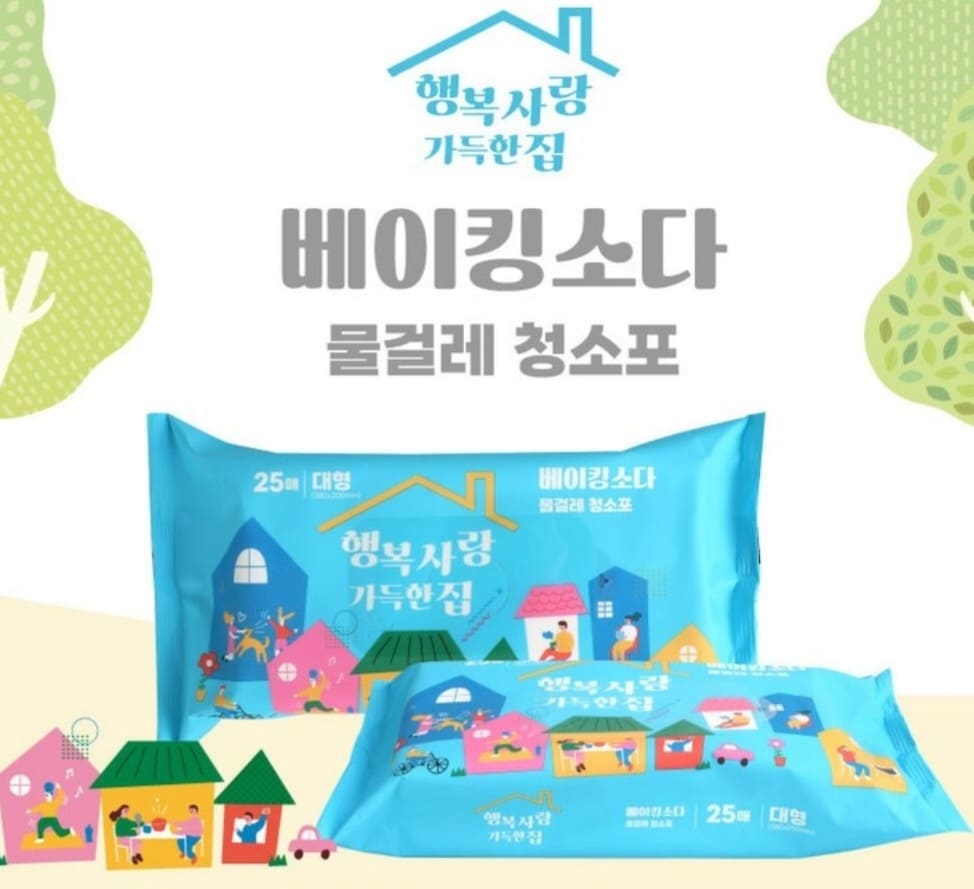 ［행복사랑가득한집］물걸레 청소포 25매