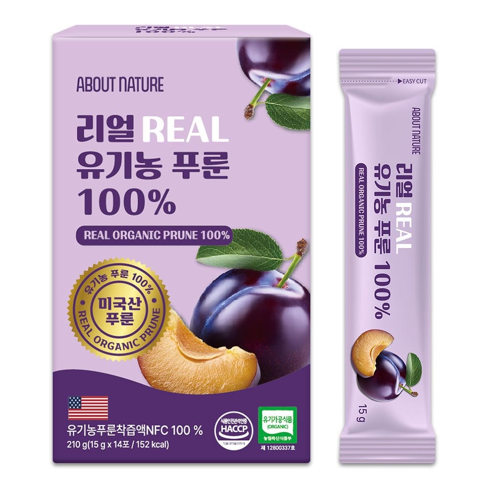 ［어바웃 네이처］리얼 유기농 푸룬 100% 15g×1포
