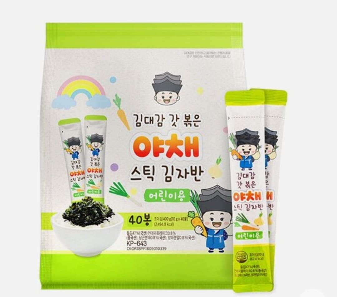 ［해담솔］김대감 갓 볶은 야채 스틱 김자반 어린이용 10g×1개
