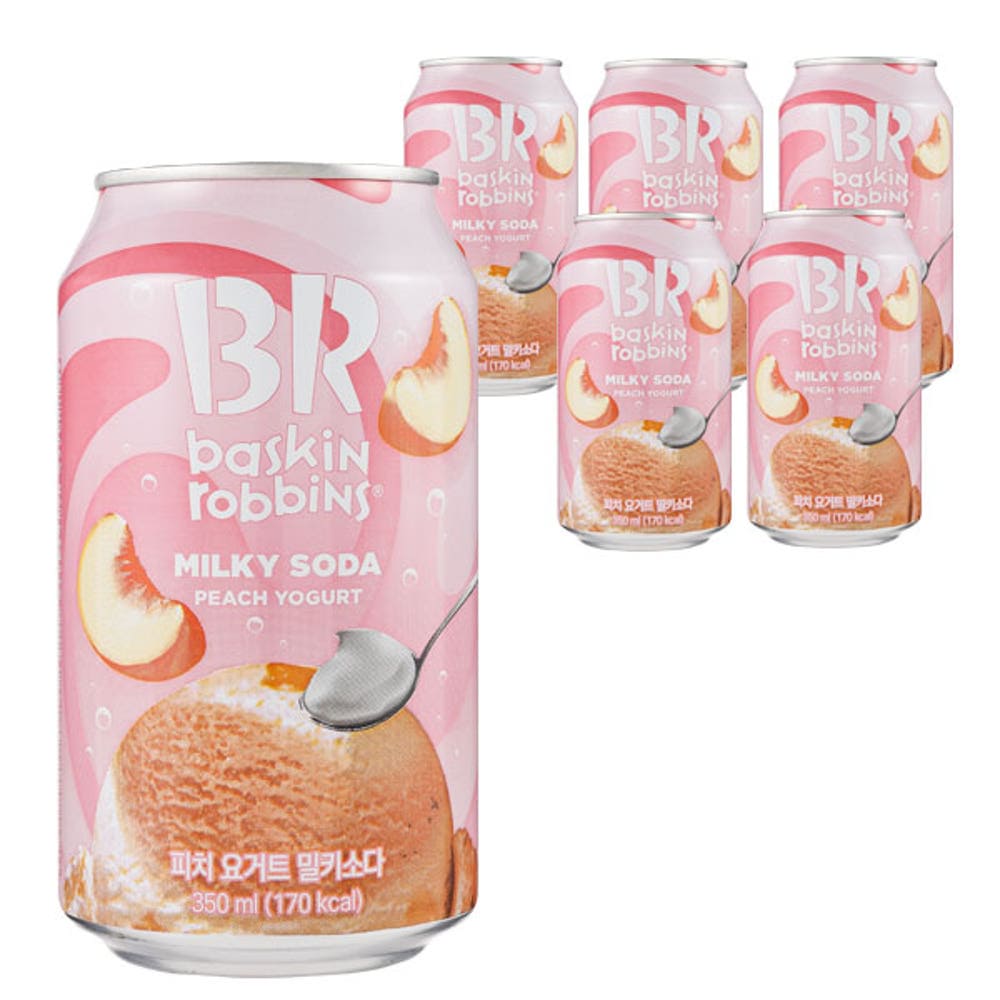 ［베스킨라빈스］피치요거트 밀키소다 350ml