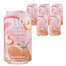 ［베스킨라빈스］피치요거트 밀키소다 350ml