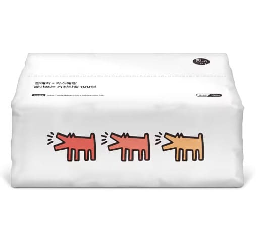 ［한예지］키스해링 뽑아쓰는 키친타올 100매