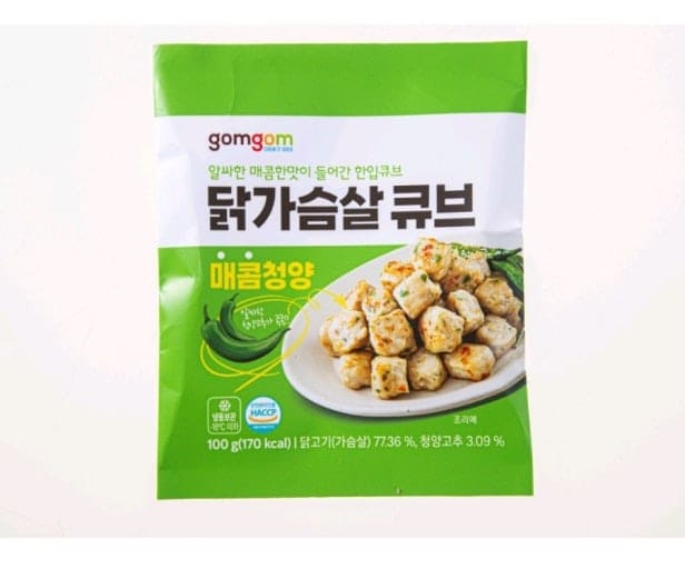 ［곰곰］닭가슴살 큐브 매콤청양 100g 냉동